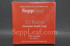 23 Karat Surface Gold Leaf, 85mm<br /><small>23KT SURFACE GOLD LEAF, 85mm @ 500 LVS/PK CHINA</small>