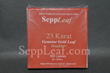 23 Karat Double Gold Leaf, 80mm<br /><small>23KT DOUBLE GOLD LEAF, 80mm @ 500 LVS/PK CHINA</small>
