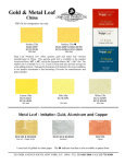 Color Chart, China Gold and Metal Leaf @ seppleaf.com @ seppleaf.com