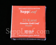23 Karat Surface Gold Leaf, 80mm<br /><small>23KT SURFACE GOLD LEAF, 80mm @ 500 LVS/PK CHINA</small>