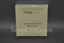 18 Karat Lemon Gold Leaf, 85mm<br /><small>18KT LEMON GOLD LEAF, 85mm @ 500 LVS/PK CHINA</small>